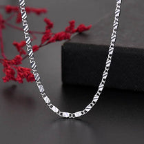 40-75cm 925 Sterling Silver New fine 2MM flat Clavicle chains Necklaces for Men Women wedding party Jewelry Christmas gifts - Jewelrieshub