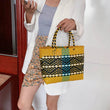Plastic Woven Women's Handbag Handmade Bohemia Storage Basket Contrast Tote Bag Designer Summer Beach Bag Female Shoulder Bags - Jewelrieshub - - jewelrieshub.com - Jewelrieshub - 