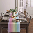 Candy Rainbow Stripes Linen Table Runners Washable Art Texture Dresser Scarf Table Decor Holiday Wedding Home Dining Party Decor - Jewelrieshub - - jewelrieshub.com - Jewelrieshub - 