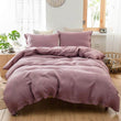 Simple&Opulence 100% Linen 3Pcs Bedding Set Natural Flax Breathable King Size with Coconut Button Comforter Duvet Cover Set - Jewelrieshub - - jewelrieshub.com - Jewelrieshub - 