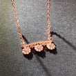 CAOSHI 3 Multi-Flower Design Necklaces Female Engagement Jewelry with Dazzling Cubic Zirconia Fashion Exquisite Accessories Gift - Jewelrieshub - - jewelrieshub.com - Jewelrieshub - 