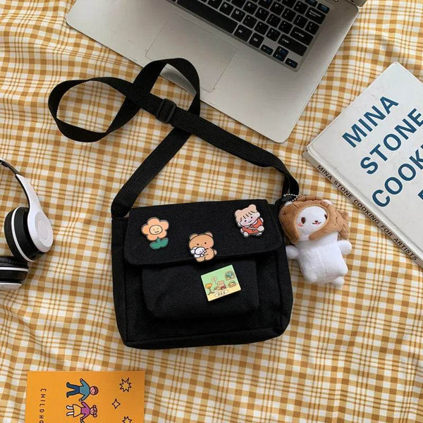 Cute Canvas Bag Wild Student Women Handbags Shoulder Bag Female Japanese Harajuku Diagonal Crossbody Bags for Girl Pouch Bolsas - Jewelrieshub - - jewelrieshub.com - Jewelrieshub - 