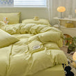 Iins Seersucker Washed Cotton Four-Piece Bedding Set Cotton Solid Color Quilt Cover Set Bedding Three-Piece Set Bed Sheet - Jewelrieshub - - jewelrieshub.com - Jewelrieshub - 