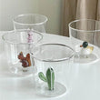 Creative Water Tumbler Glass Cup 3D Cactus Squral Bunny Rabbit Duck Duckling Clear Cup Table Decor Drinkware 1 Piece - Jewelrieshub - - jewelrieshub.com - Jewelrieshub - 