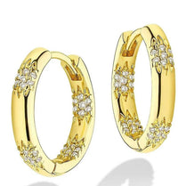 CAOSHI Versatile Luxury Circle Earrings Swanking Cubic Zirconia Gold Color Daily Wear Exquisite Girls Accessories Party Jewelry - Jewelrieshub