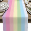 Candy Rainbow Stripes Linen Table Runners Washable Art Texture Dresser Scarf Table Decor Holiday Wedding Home Dining Party Decor - Jewelrieshub - - jewelrieshub.com - Jewelrieshub - 