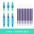 Retractable Gel Pen Set 0.5mm Black/Red/Blue Large Capacity Ball Point Pen Handle Replaceable Refills Rod School Office Supplies - Jewelrieshub - - jewelrieshub.com - Jewelrieshub - 