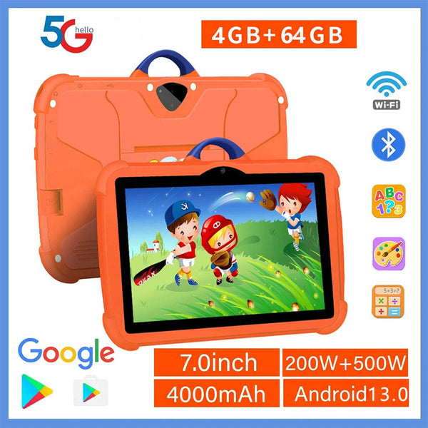 New 7 Inch 5G WiFi Tablet Pc for Children's best Gifts Android Kids Game Educational Learning Tablets Quad Core 4GB RAM 64GB ROM - Jewelrieshub - - jewelrieshub.com - Jewelrieshub - 