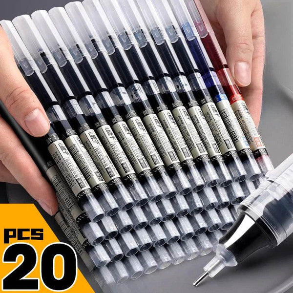 Premium Black/Blue/Red Liquid Ink Gel Pens 0.5mm Fine Point Smooth Writing Ballpoint Pens for Office School Stationery Supply - Jewelrieshub - - jewelrieshub.com - Jewelrieshub - 