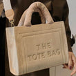 2025 Women's Khaki Velour Tote Bag Original Letter Print Medium Ladies Brand Shopper Handbag Female Square Medium Shoulder Bags - Jewelrieshub - - jewelrieshub.com - Jewelrieshub - 