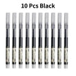 10pcs High Quality Needle Type Gel Pens Black Ink Straight Liquid Ballpoint Pen Kawaii Stationery School Office Supplies Writing - Jewelrieshub - - jewelrieshub.com - Jewelrieshub - 