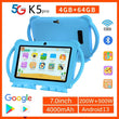 BDF K5 pro 7-inch Kids Tablet Cartoon Kids-Proof Case 5G WiFi Google Learning Education Tablet PC 4GB RAM 64GB ROM 4000mAh - Jewelrieshub - - jewelrieshub.com - Jewelrieshub - 