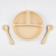 3PCS Children'S Tableware Set Baby Eating Food Training Silicone Set Adsorbed On The Table Feeding Dishes Plate With Spoon Fork - Jewelrieshub - - jewelrieshub.com - Jewelrieshub - 