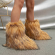 2023 Winter Kids Warm Snow Boots Puffy Faux Fur Boots Children Furry Shoe Rubber Flat Non-slip Slip-on Boots Luxury Fur Shoes - Jewelrieshub - - jewelrieshub.com - Jewelrieshub - 