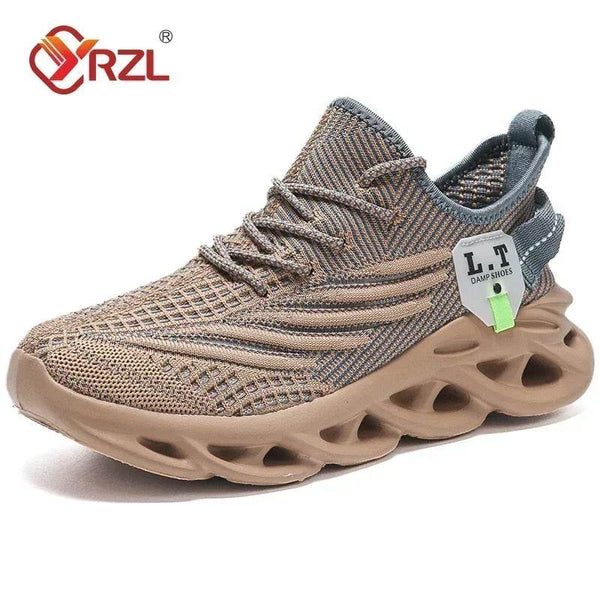 YRZL Men Sports Running Black Jogging Shoes Casual Sneakers Outdoor Breathable Mesh Women Light Shock-absorption Black Tennis - Jewelrieshub - - jewelrieshub.com - Jewelrieshub - 