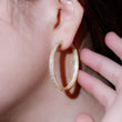 CAOSHI Big Luxury Circle Earrings for Women Sparkling Zirconia Jewelry for Anniversary Party Gorgeous Accessories for Ceremony - Jewelrieshub - - jewelrieshub.com - Jewelrieshub - 