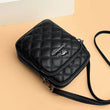 2025 New Three-layer Mobile Phone Bag Women's Single Shoulder Mother's Bag Fashionable Diamond Grid Embroidery Crossbody Handbag - Jewelrieshub - - jewelrieshub.com - Jewelrieshub - 