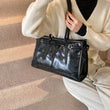 LEFTSIDE Large PU Leather Tote Bags Lady Shoulder Bag for Women 2024 Winter New Trend Fashion Y2K Retro Handbags and Purses - Jewelrieshub - - jewelrieshub.com - Jewelrieshub - 