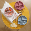 3PCS Children'S Tableware Set Baby Eating Food Training Silicone Set Adsorbed On The Table Feeding Dishes Plate With Spoon Fork - Jewelrieshub - - jewelrieshub.com - Jewelrieshub - 