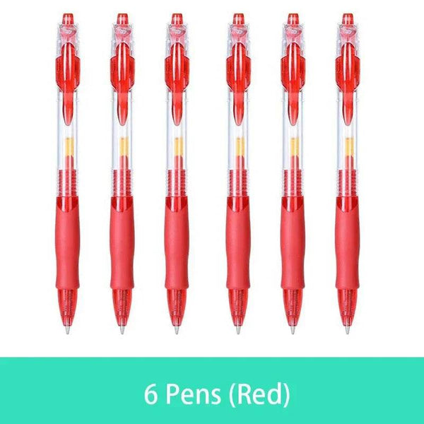 Retractable Gel Pen Set 0.5mm Black/Red/Blue Large Capacity Ball Point Pen Handle Replaceable Refills Rod School Office Supplies - Jewelrieshub - - jewelrieshub.com - Jewelrieshub - 
