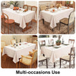 Olanly Rectangle Tablecloth Faux Linen Table Cloth Waterproof Wipeable Fabric Tablecloth Washable Table Cover For Kitchen Dining - Jewelrieshub - - jewelrieshub.com - Jewelrieshub - 