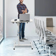 Adjustable White Laptop Table Stand with Lockable Wheels Portable Height Tilt for Home Office Bedroom Space Saving - Jewelrieshub - - jewelrieshub.com - Jewelrieshub - 