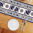Floral Bird Mexican Linen Table Runners Blue Patchwork Tiles Dresser Scarf Table Decor Holiday Wedding Party Dining Table Decor - Jewelrieshub - - jewelrieshub.com - Jewelrieshub - 