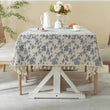 Cotton Linen Peony Printed Table Cloth With Tassel Dust-Proof Floral Circular Table Cover for Wedding Party Dinning Table Decor - Jewelrieshub - - jewelrieshub.com - Jewelrieshub - 