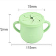 Baby Silicone Double Lids Feeding Cup With Handle Sippy BPA Free Toddlers Learning Drinkware Children Soft Straw Cups Tableware - Jewelrieshub - - jewelrieshub.com - Jewelrieshub - 