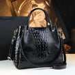 Genuine Leather Women Handbags New Tote Bag Fashion Crocodile Print Bucket Bag Retro Shoulder Messenger Bags Trend 2025 - Jewelrieshub - - jewelrieshub.com - Jewelrieshub - 