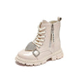 Children Fashion Boots Girls Heart Rhinestone Warm Cotton Winter Boots Soft Sole Non-slip Ankle Boots Size 21-36 - Jewelrieshub - - jewelrieshub.com - Jewelrieshub - 