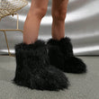 2023 Winter Kids Warm Snow Boots Puffy Faux Fur Boots Children Furry Shoe Rubber Flat Non-slip Slip-on Boots Luxury Fur Shoes - Jewelrieshub - - jewelrieshub.com - Jewelrieshub - 