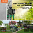 VEVOR Water Timer 3 Outlets Hose 3 Independent Watering Zone LCD Display Rain Delay Mode Manual Mode, Watering Sprinkler Timer - Jewelrieshub - - jewelrieshub.com - Jewelrieshub - 