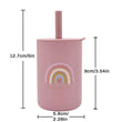 Baby Silicone Sippy Cup Portable Storage Snack Container Feeding Children Rainbow Printing Leakproof Learning Drink Cup Bpa Free - Jewelrieshub - - jewelrieshub.com - Jewelrieshub - 