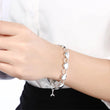 Fashion jewelry 925 sterling silver bracelet heart to heart charm suitable for women fashion wedding party gift jewelry - Jewelrieshub - - jewelrieshub.com - Jewelrieshub - 