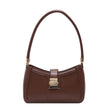 LEFTSIDE Shoulder Bags For Women Solid Color PU Leather 2025 Trend Lock Handbags Small Purse Hand Lady Designer Zipper Clutch - Jewelrieshub - - jewelrieshub.com - Jewelrieshub - 