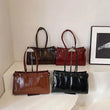 LEFTSIDE Large PU Leather Tote Bags Lady Shoulder Bag for Women 2024 Winter New Trend Fashion Y2K Retro Handbags and Purses - Jewelrieshub - - jewelrieshub.com - Jewelrieshub - 