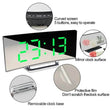 Curved Screen Mirror LED Digital Clock Creative Digital Alarm Clock with Large Display USB Charging Powered Bedside Table Clock - Jewelrieshub - - jewelrieshub.com - Jewelrieshub - 