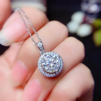 CAOSHI Graceful Lady Round Zirconia Pendant Necklace for Engagement Ceremony Bridal Wedding Jewelry Luxury Aesthetic Accessories - Jewelrieshub - XL1108 / 45cm - jewelrieshub.com - Jewelrieshub - XL1108 / 45cm