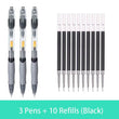 Retractable Gel Pen Set 0.5mm Black/Red/Blue Large Capacity Ball Point Pen Handle Replaceable Refills Rod School Office Supplies - Jewelrieshub - - jewelrieshub.com - Jewelrieshub - 