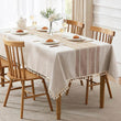 Battilo Linen Cotton Tablecloth Round Rectangular Table Cloth Waterproof Table Cover for Dining Coffee Table Kitchen Decoration - Jewelrieshub - - jewelrieshub.com - Jewelrieshub - 