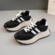 Spring Thick Bottom Women's Shoes 2025 Summer Casual Patchwork Leather Sneakers Casual Vulcanised Shoes Ladies Chaussure Femme - Jewelrieshub - - jewelrieshub.com - Jewelrieshub - 