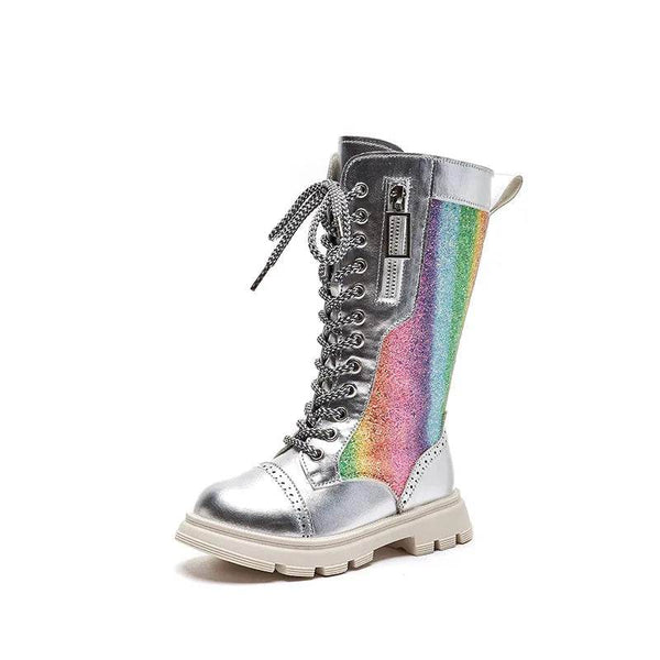 Autumn and Winter 2023 New Children's Fashion Mid-calf Boots Soft Sole British Style Cool Colorful Narrow Band Versatile Shoes - Jewelrieshub - - jewelrieshub.com - Jewelrieshub - 