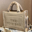 2025 Women's Khaki Velour Tote Bag Original Letter Print Medium Ladies Brand Shopper Handbag Female Square Medium Shoulder Bags - Jewelrieshub - - jewelrieshub.com - Jewelrieshub - 