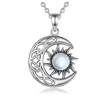 CAOSHI Vintage Sun and Moon Pendant Necklace for Women Delicate Design Jewelry for Anniversary Party Chic Accessories for Lady - Jewelrieshub