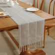 Cotton Linen Blended Table Runner,Hand-woven Tassels Perfect for Wedding Arched Door Party Dinner Table Decor - Jewelrieshub - - jewelrieshub.com - Jewelrieshub - 