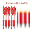 15pcs High-capacity Retractable Gel Pens Black Blue Ink 0.5mm Ballpoint Replaceable Refills Office School Supplies Stationery - Jewelrieshub - - jewelrieshub.com - Jewelrieshub - 