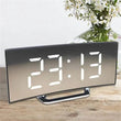Curved Screen Mirror LED Digital Clock Creative Digital Alarm Clock with Large Display USB Charging Powered Bedside Table Clock - Jewelrieshub - - jewelrieshub.com - Jewelrieshub - 
