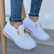 Women Autumn Sneakers Casual Double M Printed Side Zipper Platform Shoes Ladies Vulcanized Shoes Zapatillas De Mujer Women Shoes - Jewelrieshub - - jewelrieshub.com - Jewelrieshub - 