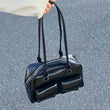 JIAERDI Retro White Bowling Bag Purse Women Hot Girls Leather Pocket Chic Casual Handbag Female Vintage Shoulder Bags Aesthetic - Jewelrieshub - - jewelrieshub.com - Jewelrieshub - 